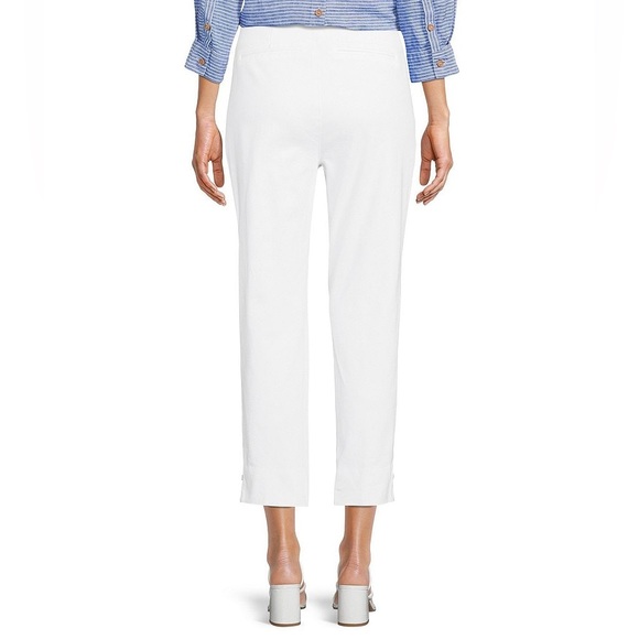 Willi Smith White Crop Pants - White Straight Leg Capris Pants - Size 4 - Picture 3 of 15